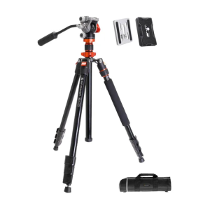 K&F Concept Omni-Director Aluminium Video Tripod with Fluid Head