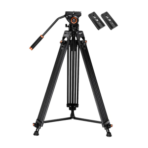 K&F Concept Core-Director Video Tripod with 75mm Bowl and Fluid Head