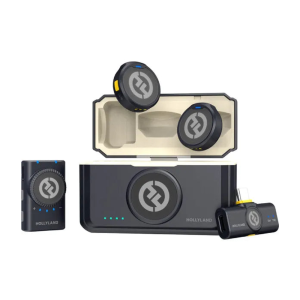Hollyland LARK M2 Mini Combo 2-Person Wireless Microphone System (2.4 GHz, Shine Charcoal)