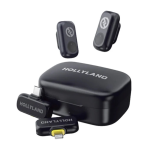 Hollyland LARK A1 Combo 2-Person Wireless Microphone System with USB-C and Lightning Connectors for Mobile Devices (Space Gray, 2.4 GHz)